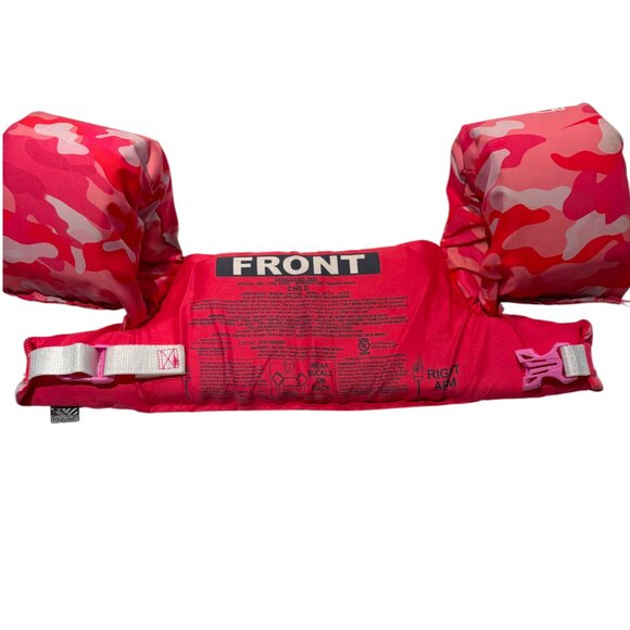 Stearns Child's Puddle Jumper Flotation Device 30-50lbs pink camo design - Picture 4 of 5